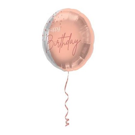 PALLONE MYLAR 45cm HAPPY BIRTHDAY ELEGANT LUSH BLUSH