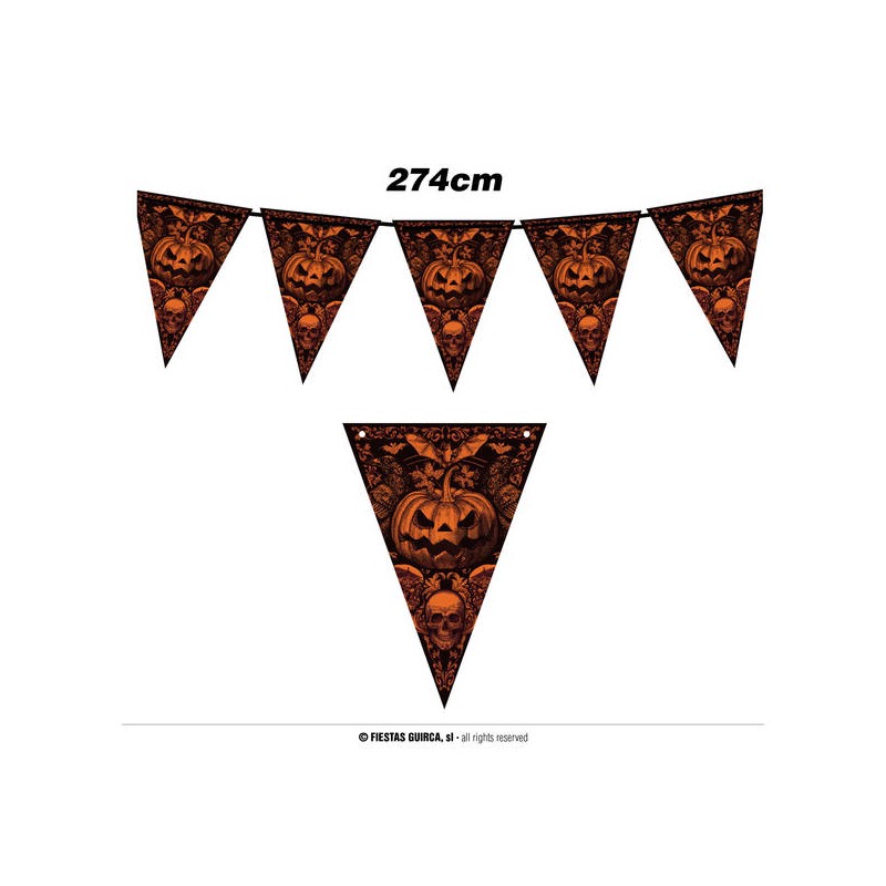 FESTONE IN CARTA 300cm ZUCCA GOTICA