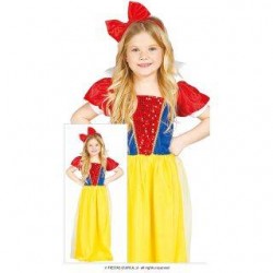 COSTUME PRINCIPESSA BIANCA DEL BOSCO 3-4 ANNI