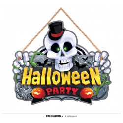 INSEGNA TESCHIO IN LEGNO 35x20cm