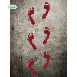 DECORAZIONE IMPRONTE SANGUE ADESIVE 20x45cm