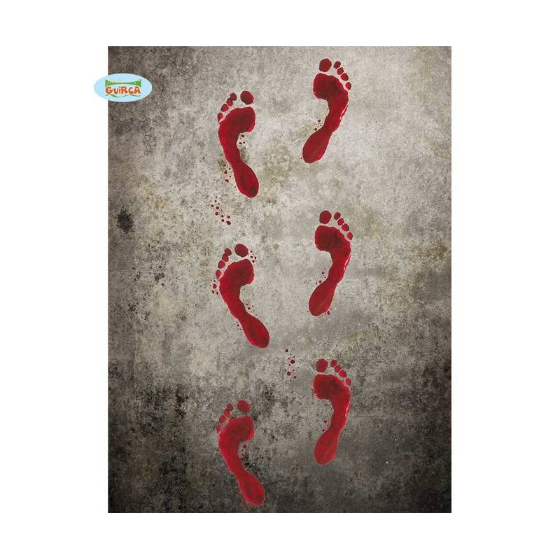 DECORAZIONE IMPRONTE SANGUE ADESIVE 20x45cm
