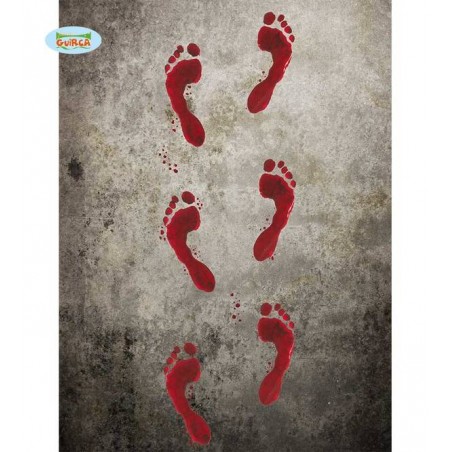 DECORAZIONE IMPRONTE SANGUE ADESIVE 20x45cm