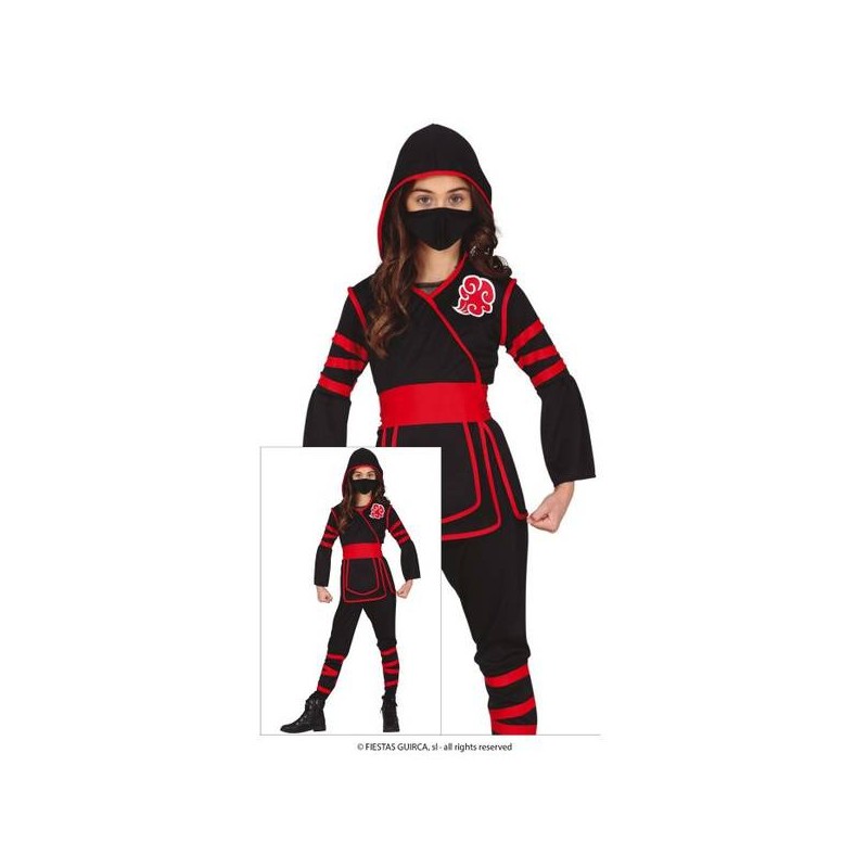 COSTUME NINJA BIMBA 5-6 ANNI