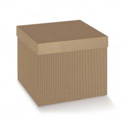 SCATOLA F/COPERCHIO 30x30x24cm ONDA AVANA