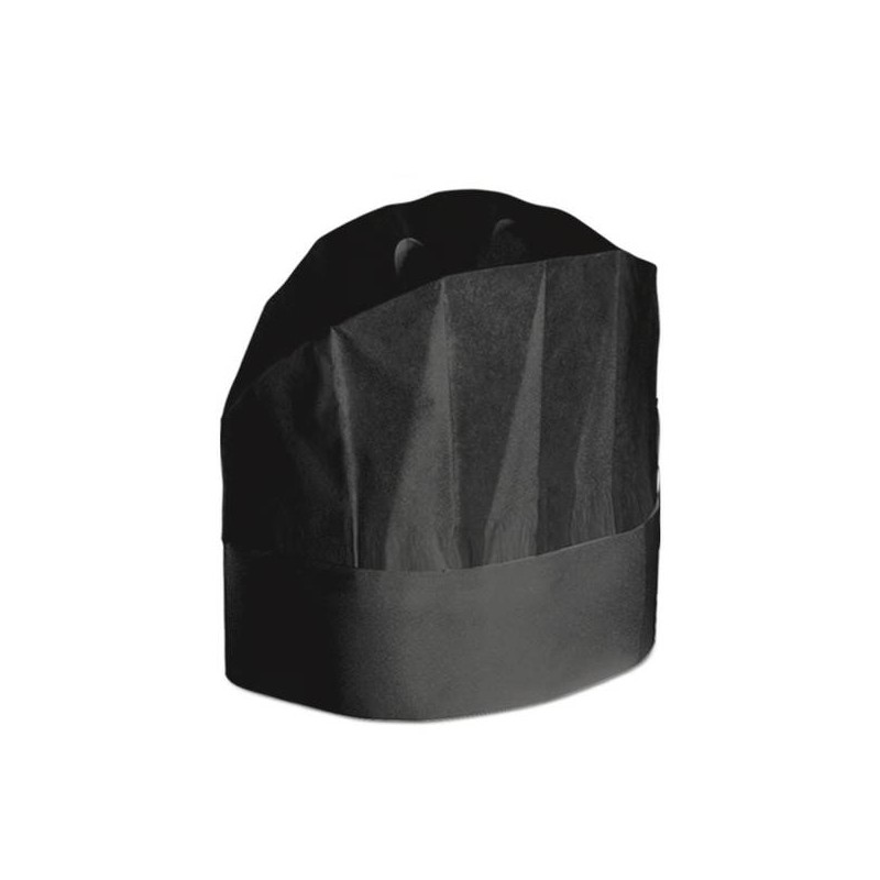 CAPPELLO GRAND CHEF CHIUSO CARTA NERO H.23cm 20pz