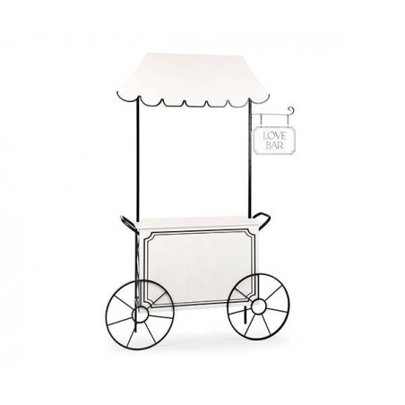 CARRETTO METALLO BIANCO/NERO 150x39x215cm