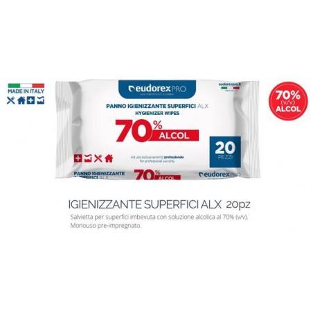 SALVIETTINE IGIENIZZANTI DDX SUPERFICI 19x22cm 20pz