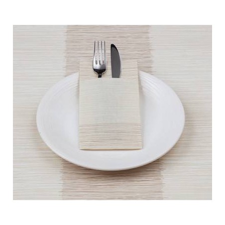 TOVAGLIOLI 40x40cm QUICK POCKET AIRLAID MILLERIGHE SABBIA 40pz FATO