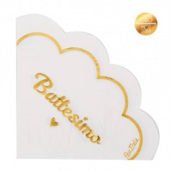 TOVAGLIOLI 33x33 BATTESIMO C/ SMERLO FIORE ORE 16pz