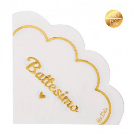 TOVAGLIOLI 33x33 BATTESIMO C/ SMERLO FIORE ORE 16pz