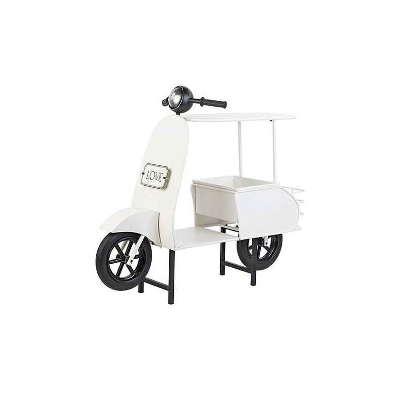 SCOOTER METALLO BIANCO/NERO 121x51,5x105cm