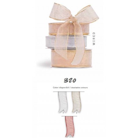 RONDELLA NASTRO TESSUTO ANIMATO 320 mm40x15mt 04-ARGENTO