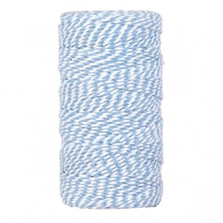 CORDINO BICOLORE mm2x100mt SKY BLUE/WHITE