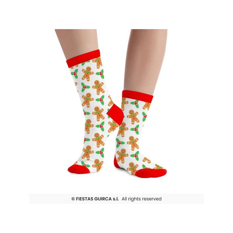 CALZE NATALIZIE ADULTI TG.42-48 PAN DI ZENZERO