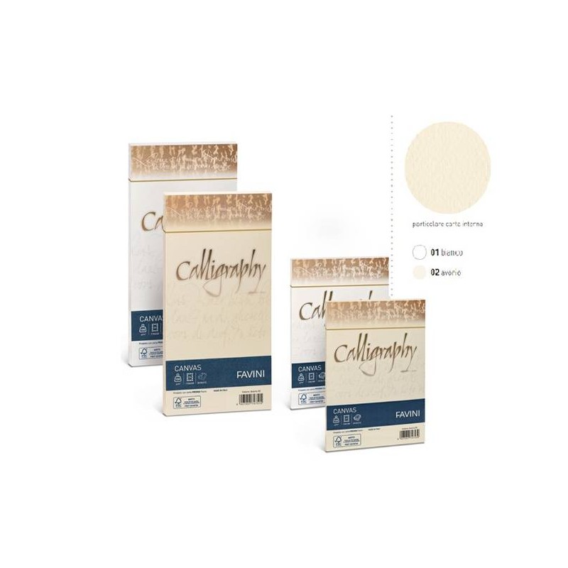 BUSTE CANVAS 11x22 25pz 100gr BIANCO