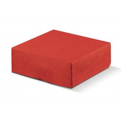 SCATOLA MARMOTTA NEW 40x40x19,5cm SETA ROSSO