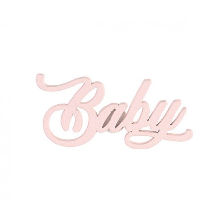 SCRITTA BABY ROSA 5,5x2,6cm 12pz