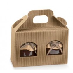 SCATOLA PORTA VASETTI 2 FORI ON.AVANA 17x8x9cm 10pz