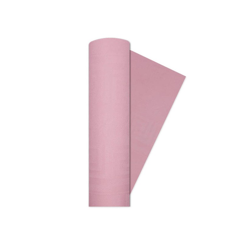 TOVAGLIA ROTOLO 1,20x5mt DAMASCATA ROSA BIG PARTY