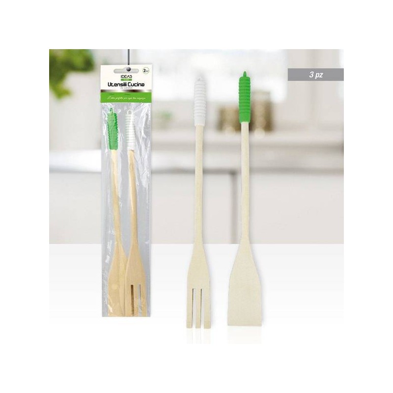 SET 3 UTENSILI CUCINA IN LEGNO