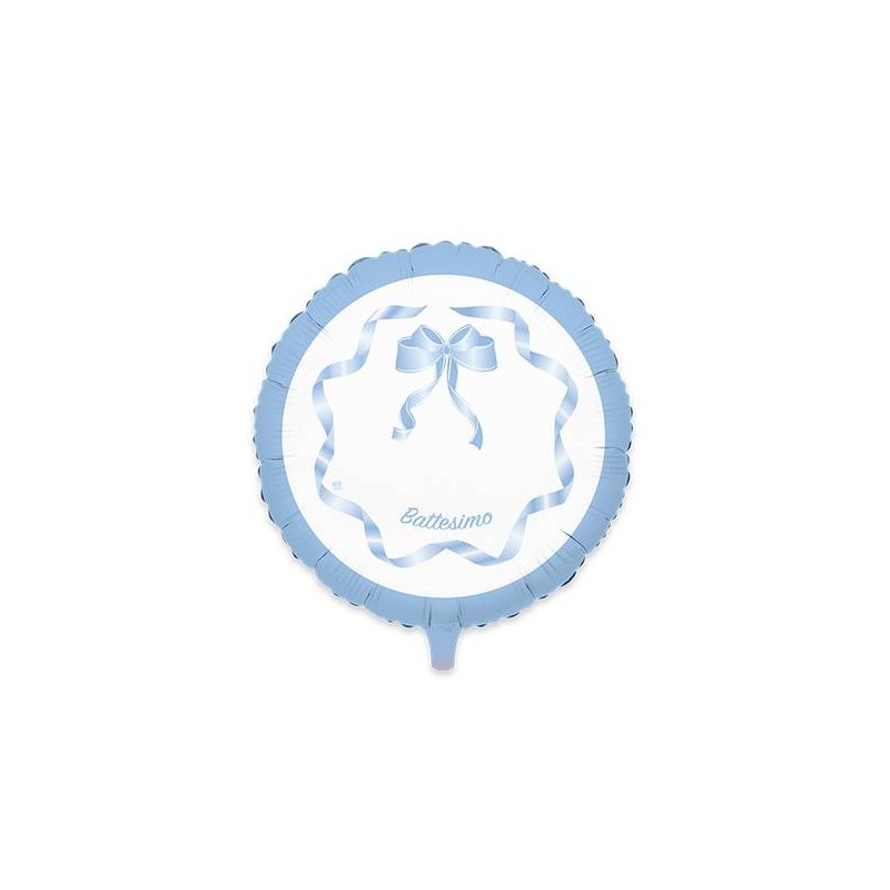 PALLONE MYLAR 24 ø60 BATTESIMO CELESTE