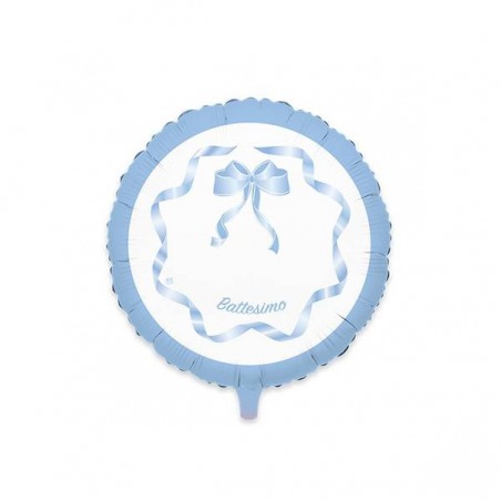 PALLONE MYLAR 24 ø60 BATTESIMO CELESTE
