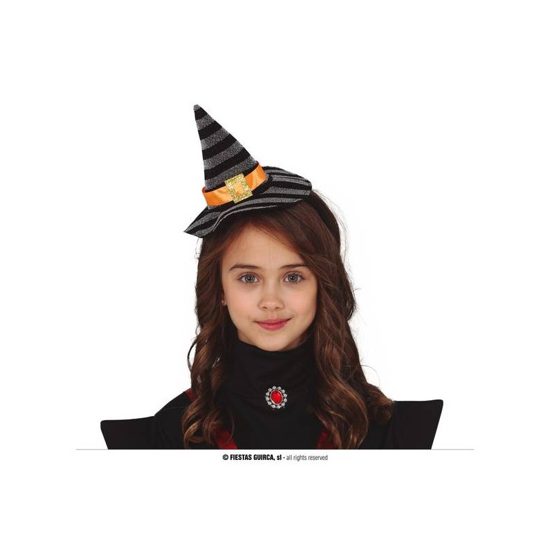 CERCHIETTO CAPPELLINO STREGA NERO/ARGENTO