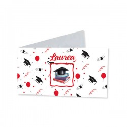 BIGLIETTINO BOMBONIERA 9x2,5cm LA MIA LAUREA 25pz