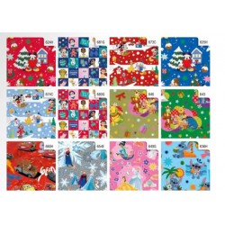 CARTA REGALO ROTOLO DISNEY NATALE 0,7x2mt