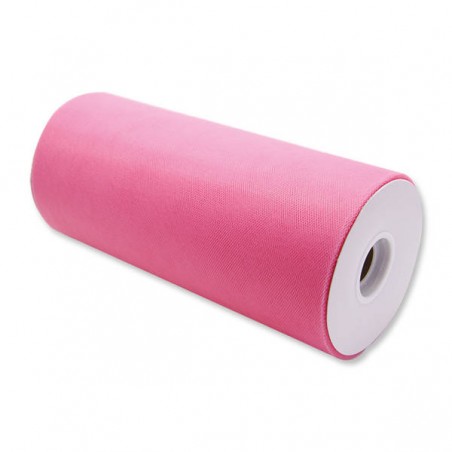 TULLE ROTOLO cm25x100mt ROSA CALDO BIG