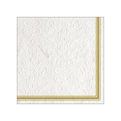 TOVAGLIOLI 33x33 ELEGANCE LEA WHITE/GOLD 15pz