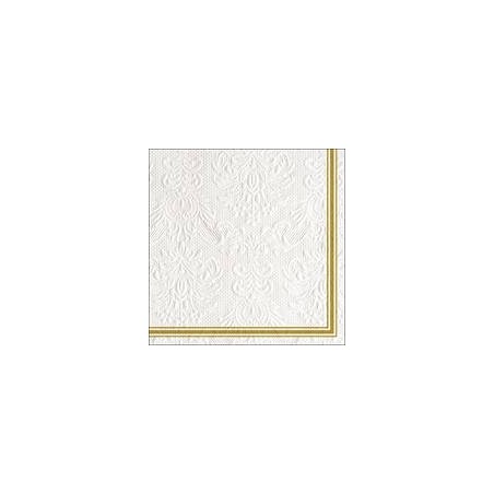 TOVAGLIOLI 33x33 ELEGANCE LEA WHITE/GOLD 15pz