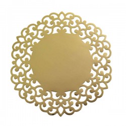 SOTTOPIATTI ORO LASER CUT ø33cm 4pz