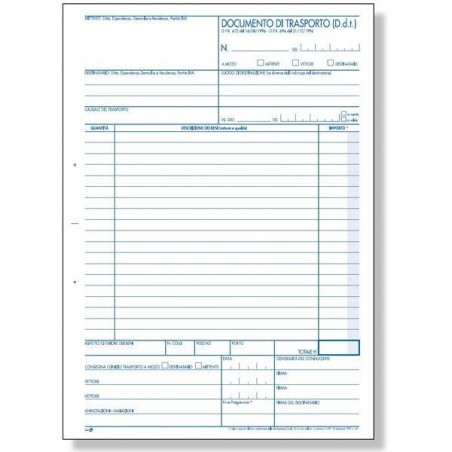 DOCUMENTO DI TRASPORTO A4 3 COPIE 50fg 271.3 BM