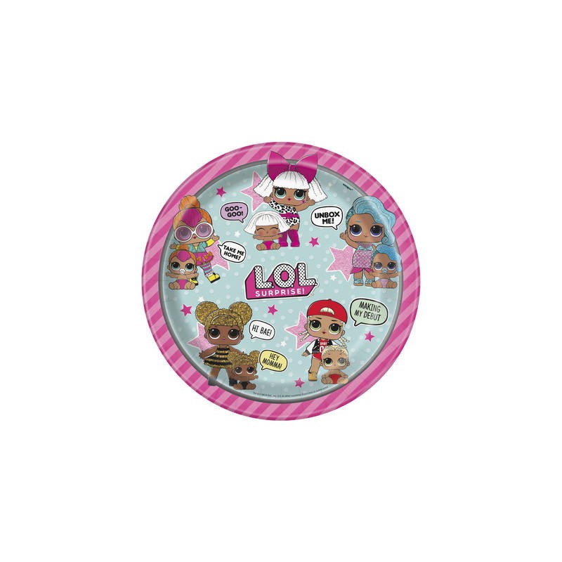 PIATTI PIANI ø23cm LOL SURPRISE 8pz