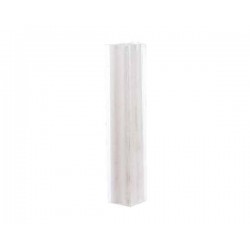 CANDELE STELO METALLIC ø2,2x25cm 4pz BIANCO