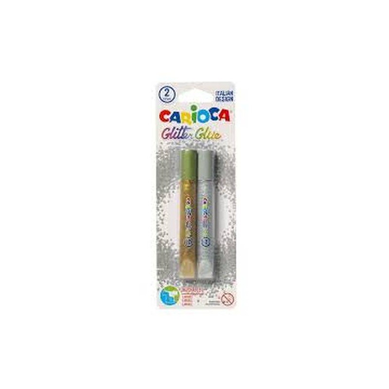 CARIOCA GLITTER GLUE ARGENTO/ORO 2pz