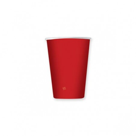 BICCHIERI 200cc WAVY RED OPACO 8pz