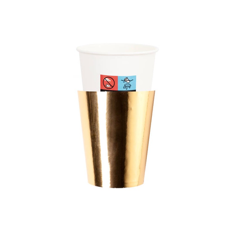 BICCHIERI 250cc E8 COVER ORO LUX 8pz