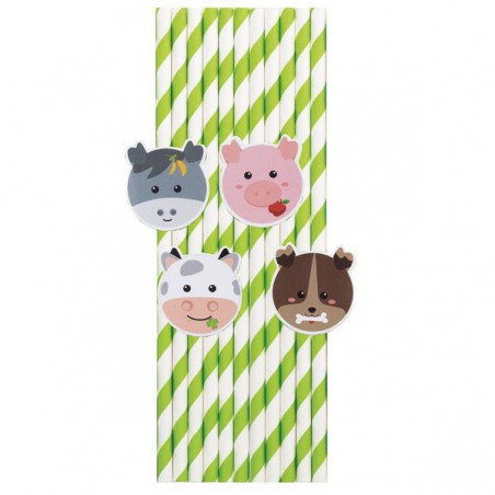 CANNUCCE IN CARTA HAPPY FARM 20cm pz.10