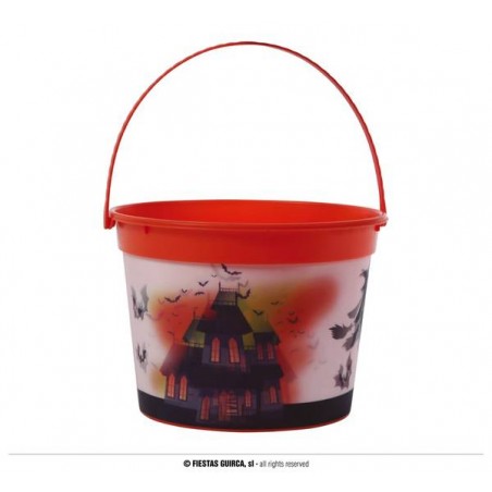 SECCHIO ARANCIONE CON OLOGRAMMA 20,5x15cm