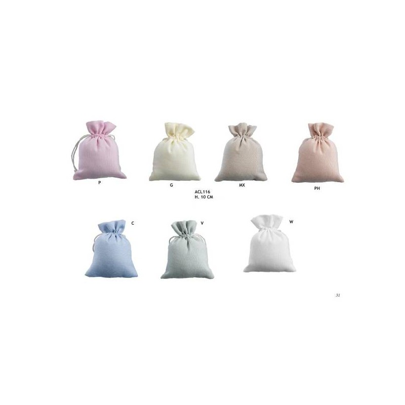 SACCHETTO TESSUTO ACL116 10cm 24pz GIALLO