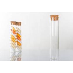 PROVETTA VETRO TAPPO SUGHERO H.12cm 6pz H3072