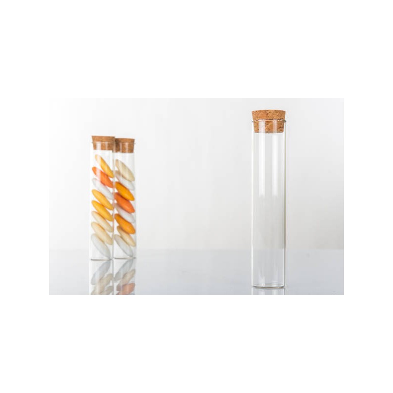 PROVETTA VETRO TAPPO SUGHERO H.12cm 6pz H3072