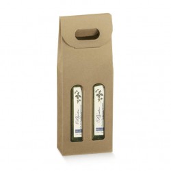 SCATOLA 2 BOTTIGLIE 11x2,2x30,5cm OLIVIA AVANA LISCIO