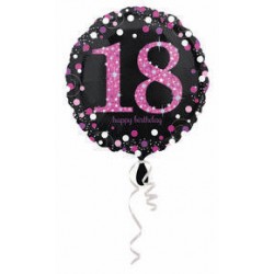 PALLONE MYLAR 18 ANNI PINK CELEBRATION 45cm