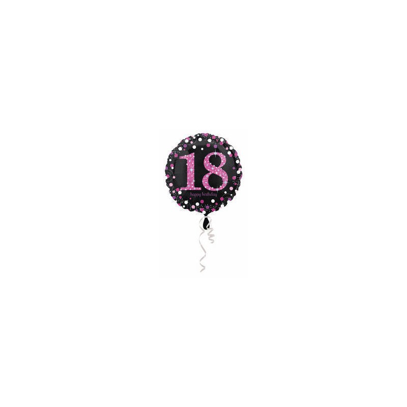 PALLONE MYLAR 18 ANNI PINK CELEBRATION 45cm
