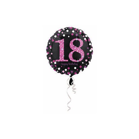 PALLONE MYLAR 18 ANNI PINK CELEBRATION 45cm