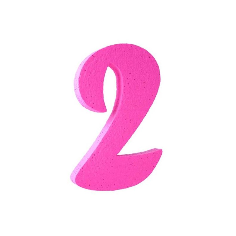 NUMERO POLISTIROLO PASTELLO mm120x90 2 FUCSIA